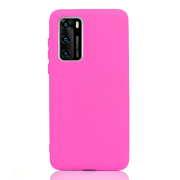 Maskica za Huawei P40 Pro "Back To Basics" - Fluorescentno roza