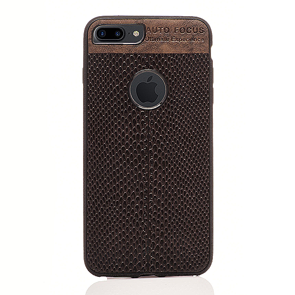 Maskica za iPhone 7 Plus / iPhone 8 Plus "Fabric Style Case" - skaj - Crna