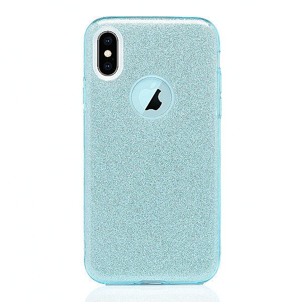 Maskica za iPhone X / iPhone XS "Diamonds Are Forever" - Plava