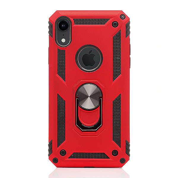 Maskica za iPhone XR "Men Of Steel" - Metalik crvena