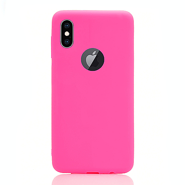 Maskica za iPhone XS Max "Back To Basics" - Fluorescentno roza