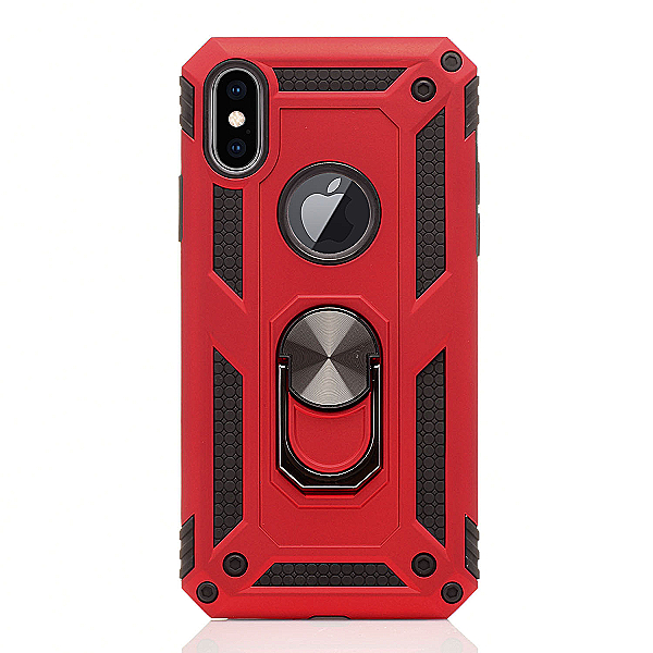 Maskica za iPhone XS Max "Men Of Steel" - Metalik crvena