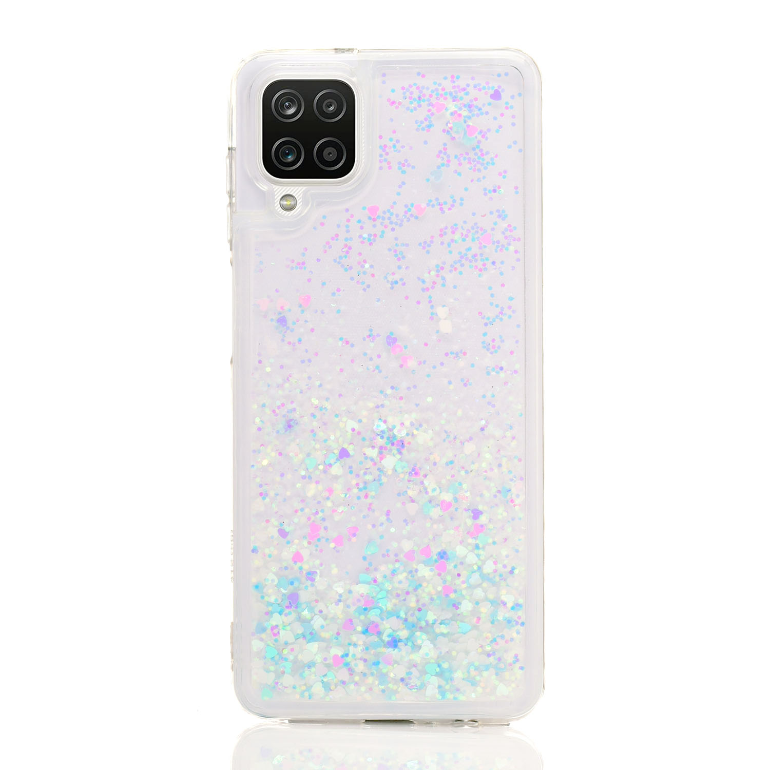 Maskica za Samsung Galaxy A22 5G "Rain Of Glitter" - srce - Bijela #2 Maskica za Samsung Galaxy A22 5G "Rain Of Glitter" - srce - Bijela #2