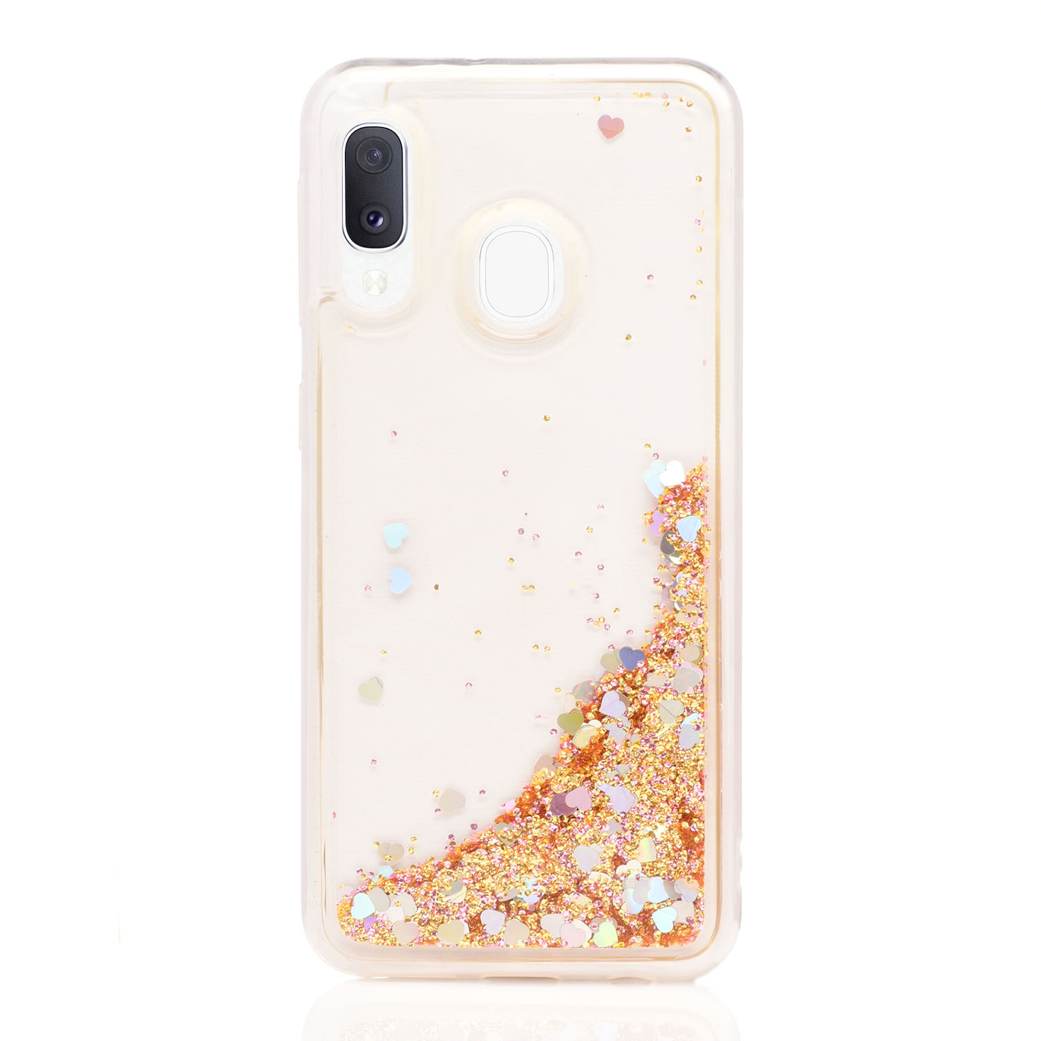 Maskica za Samsung Galaxy A40 "Rain Of Glitter" - srce - Zlatna #1 Maskica za Samsung Galaxy A40 "Rain Of Glitter" - srce - Zlatna #1
