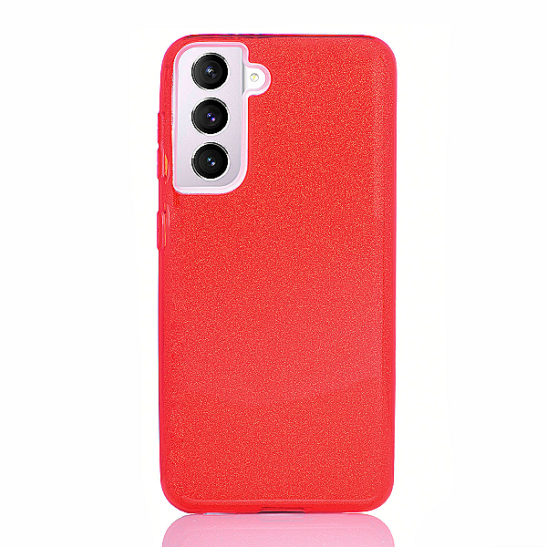 Maskica za Samsung Galaxy S21+ "Diamonds Are Forever" - Crvena