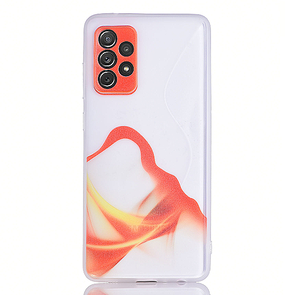 Maskica za Samsung Galaxy A72 "Splash of Color" - Narančasta