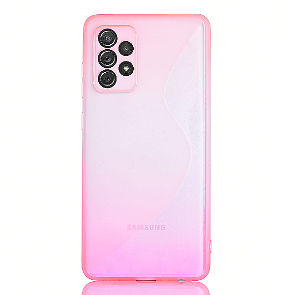 Maskica za Samsung Galaxy A72 "Ombre Sundae Flow" - Narančasto-roza