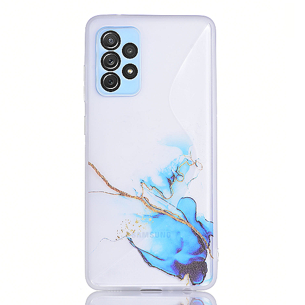 Maskica za Samsung Galaxy A72 "Splash of Color" - Plava