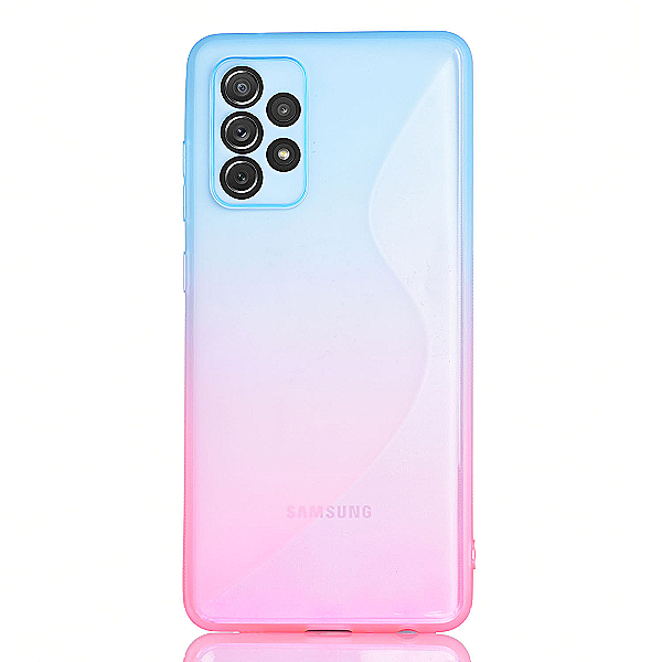 Maskica za Samsung Galaxy A72 "Ombre Sundae Flow" - Plavo-roza