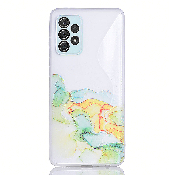 Maskica za Samsung Galaxy A72 "Splash of Color" - Zelena