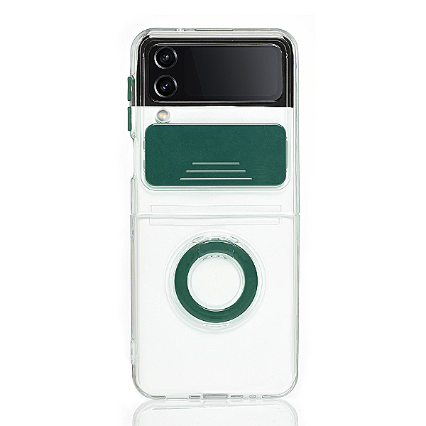 Maskica za Samsung Galaxy Z Flip 4 "Ring Of Color" - Smaragdno zelena