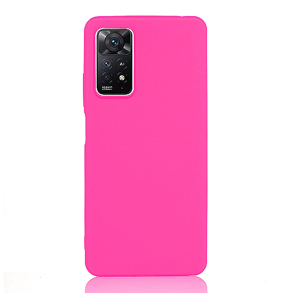 Maskica za Xiaomi Redmi Note 11 / 11S "Back To Basics" - Fluorescentno roza