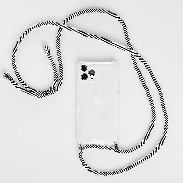 Maskica za iPhone X / iPhone XS "Cord Anti Shock Case" - Crna / bijela #2