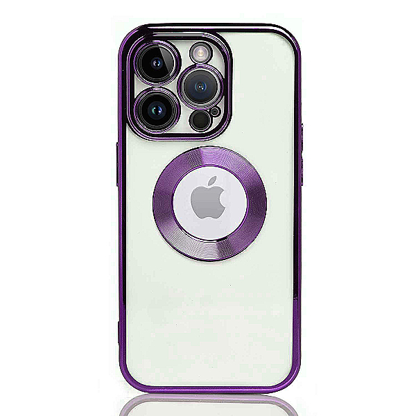 Maskica za iPhone 15 Pro Max "Elegant Transparent Case" - Tamno ljubičasta