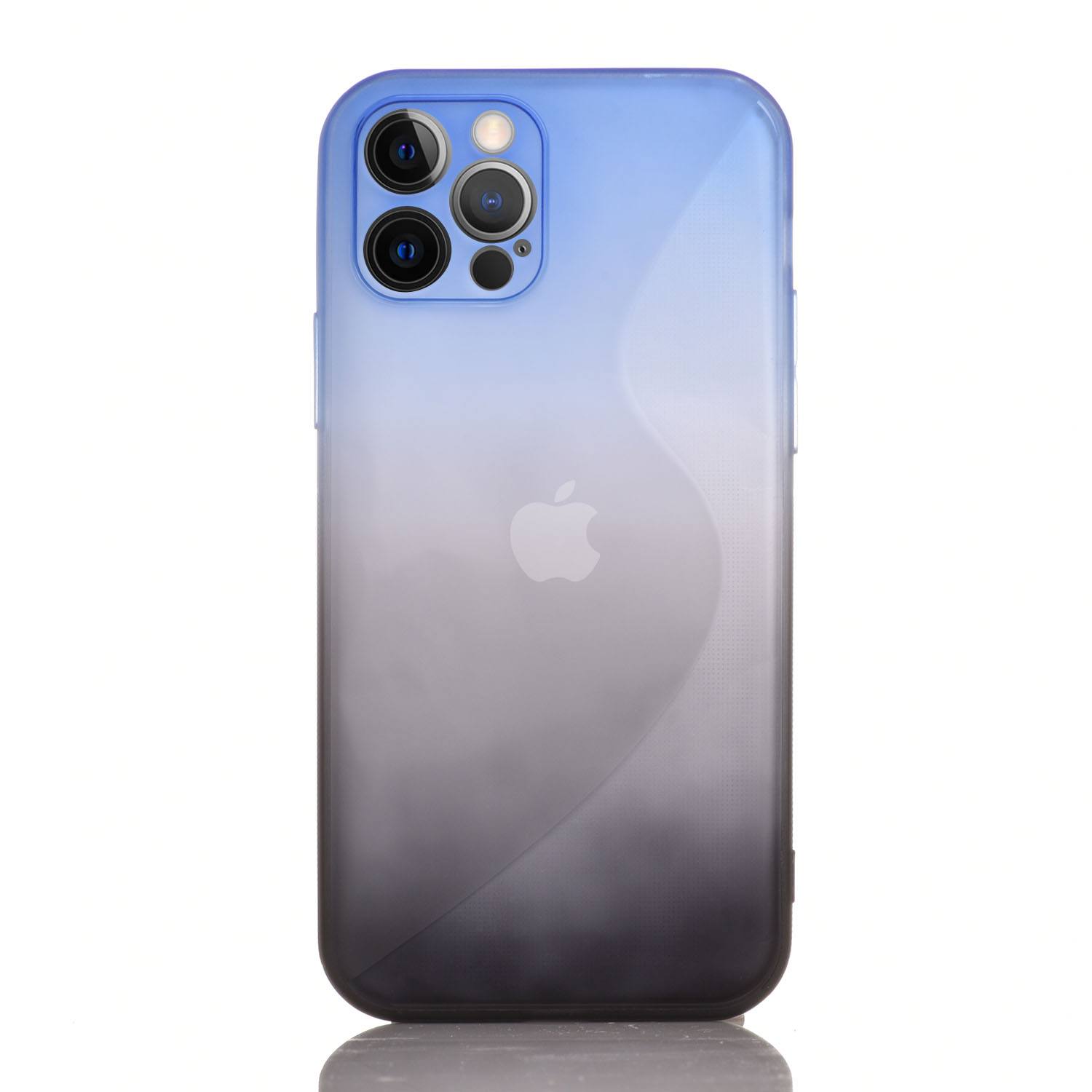 Maskica za iPhone 12 "Ombre Sundae Flow" - Plavo - crna Maskica za iPhone 12 "Ombre Sundae Flow" - Plavo - crna