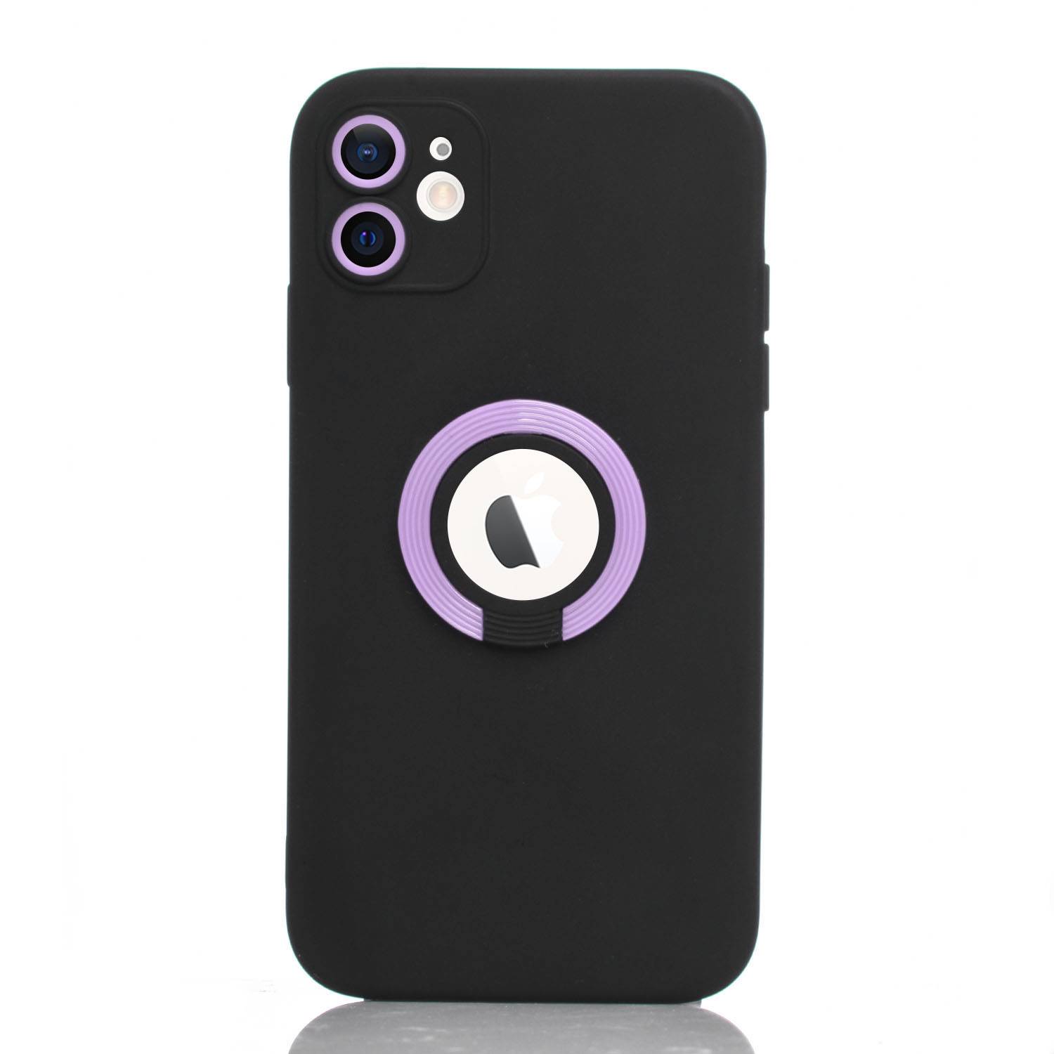 Maskica za iPhone 12 "Ring Color Case" - Crna / ljubičasta Maskica za iPhone 12 "Ring Color Case" - Crna / ljubičasta