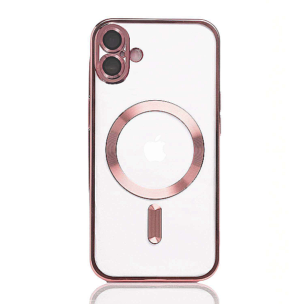 Maskica za iPhone 17 Pro "Magnet Transparent Case" - Roza
