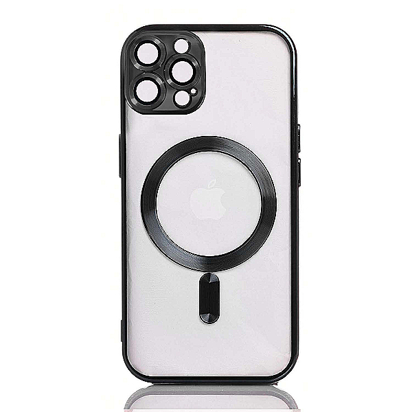 Maskica za iPhone 16 Pro "Magnet Transparent Case" - Crna
