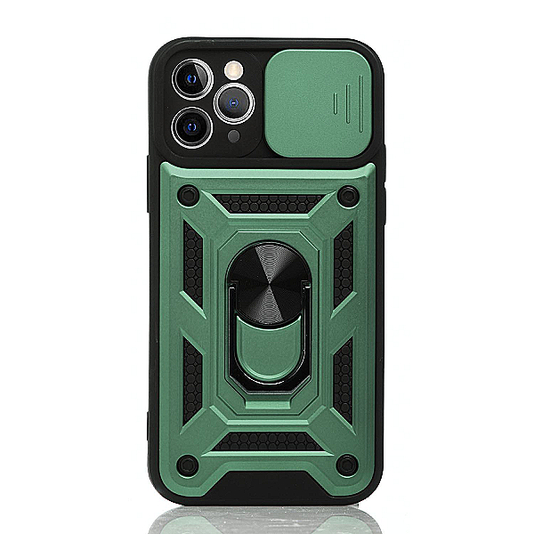 Maskica za iPhone 11 Pro "Camera Shield Case" - Metalik zelena