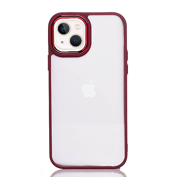 Maskica za iPhone 12 "Color Transparent Edge" - Crvena