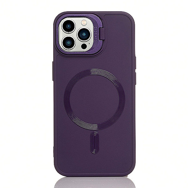 Maskica za iPhone 15 Pro "Magnet Lens Holder Case" - Ljubičasta