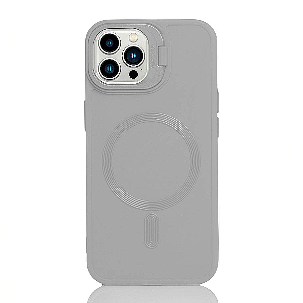 Maskica za iPhone 14 Pro "Magnet Lens Holder Case" - Siva