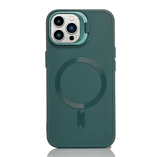 Maskica za iPhone 14 Pro "Magnet Lens Holder Case" - Zelena