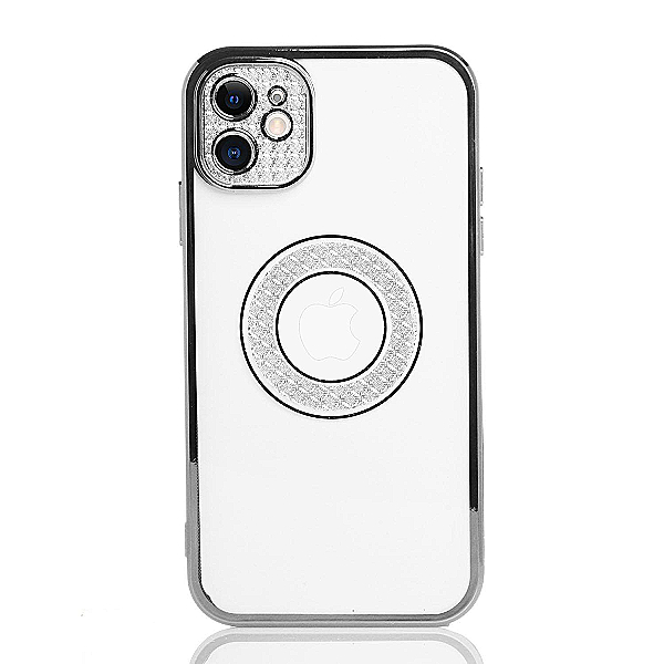 Maskica za iPhone 11 "Elegant Transparent Diamond Case" - Srebrna