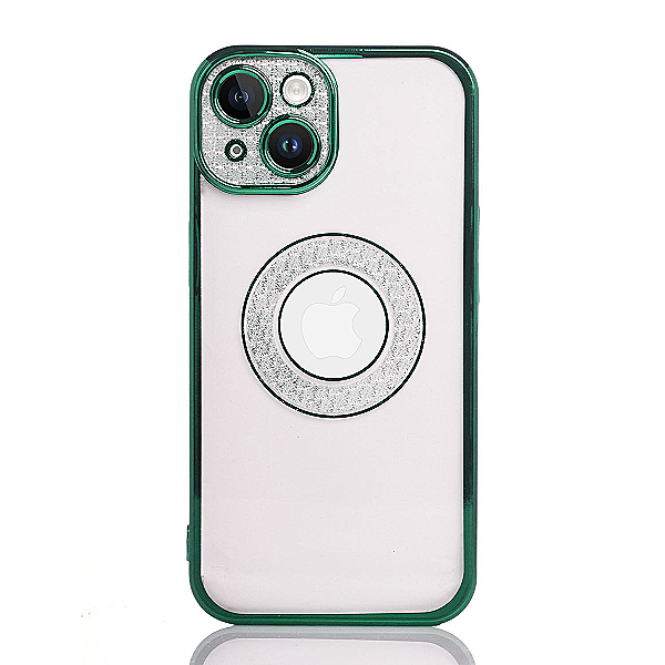 Maskica za iPhone 13 "Elegant Transparent Diamond Case" - Zelena