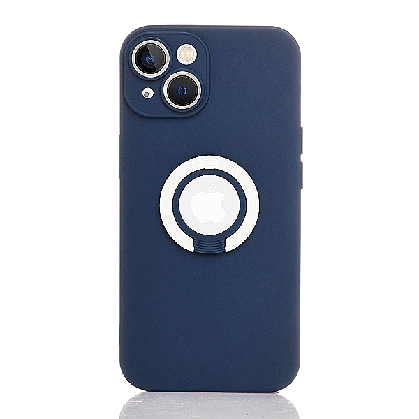 Maskica za iPhone 14 Plus "Ring Color Case" - Tamno plava / bijela