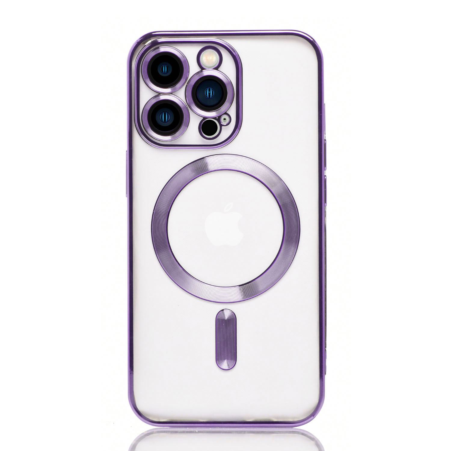 Maskica za iPhone 13 Pro Max "Magnet Transparent Case" - Ljubičasta