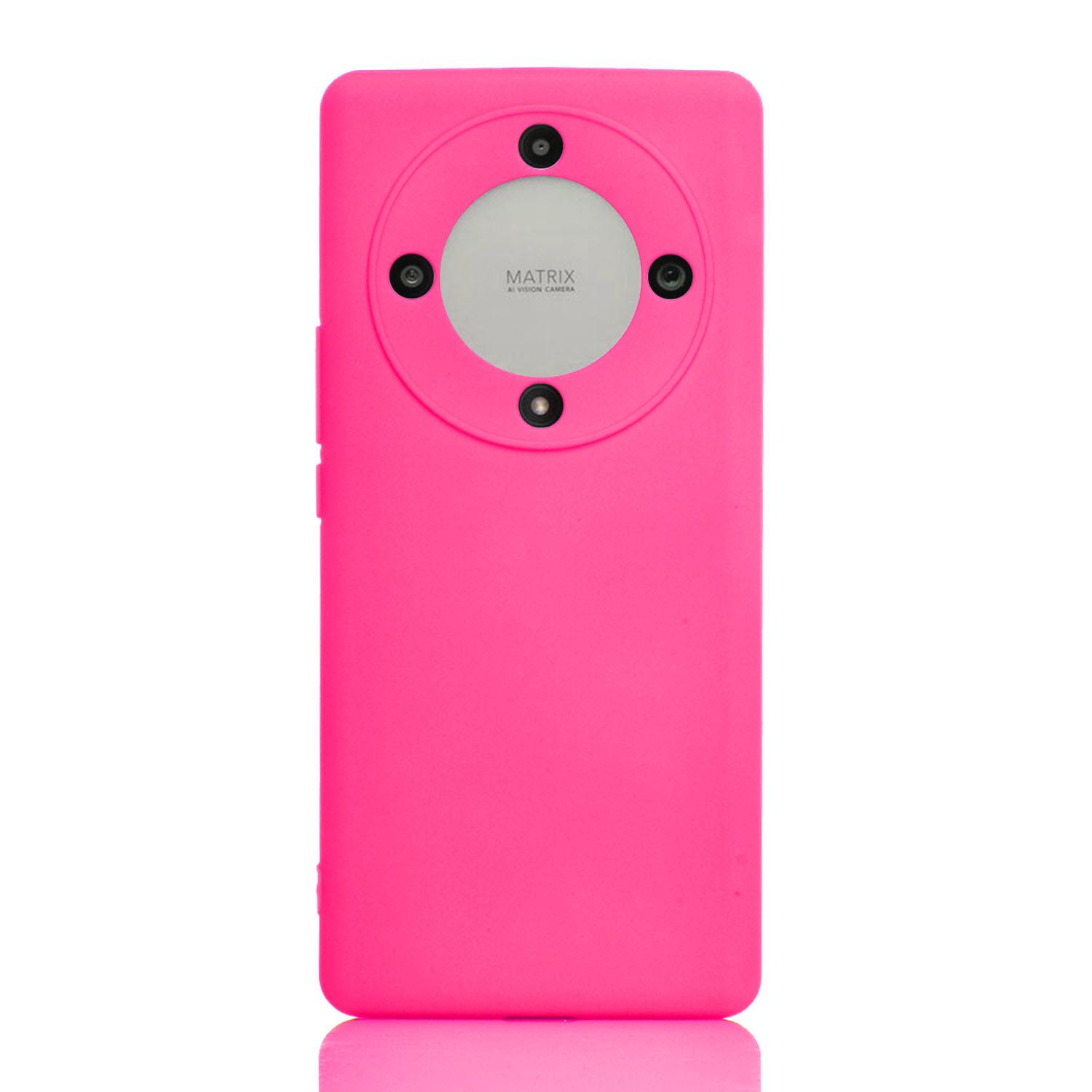 Maskica za Honor Magic6 Lite "One Color Rhapsody" - Fluorescentno roza