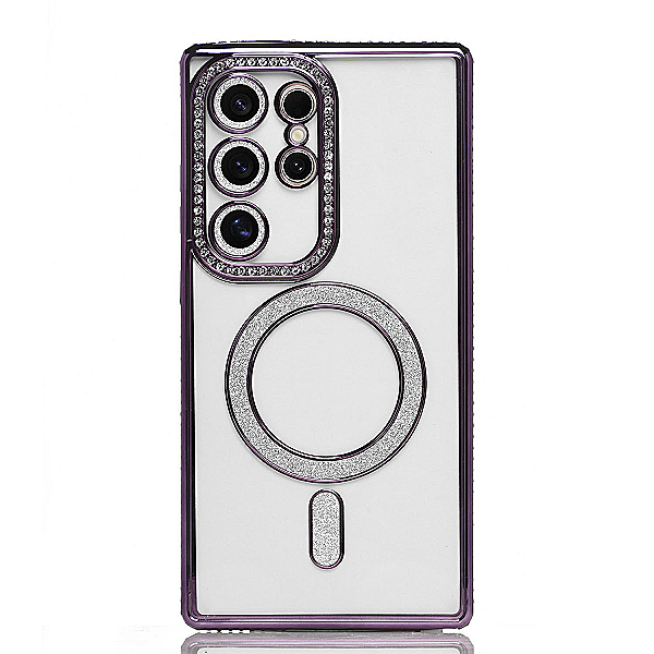 Maskica za Samsung Galaxy S24 Ultra "Diamond Magnet Case" - Ljubičasta