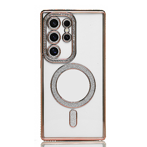 Maskica za Samsung Galaxy S24 Ultra "Diamond Magnet Case" - Zlatna