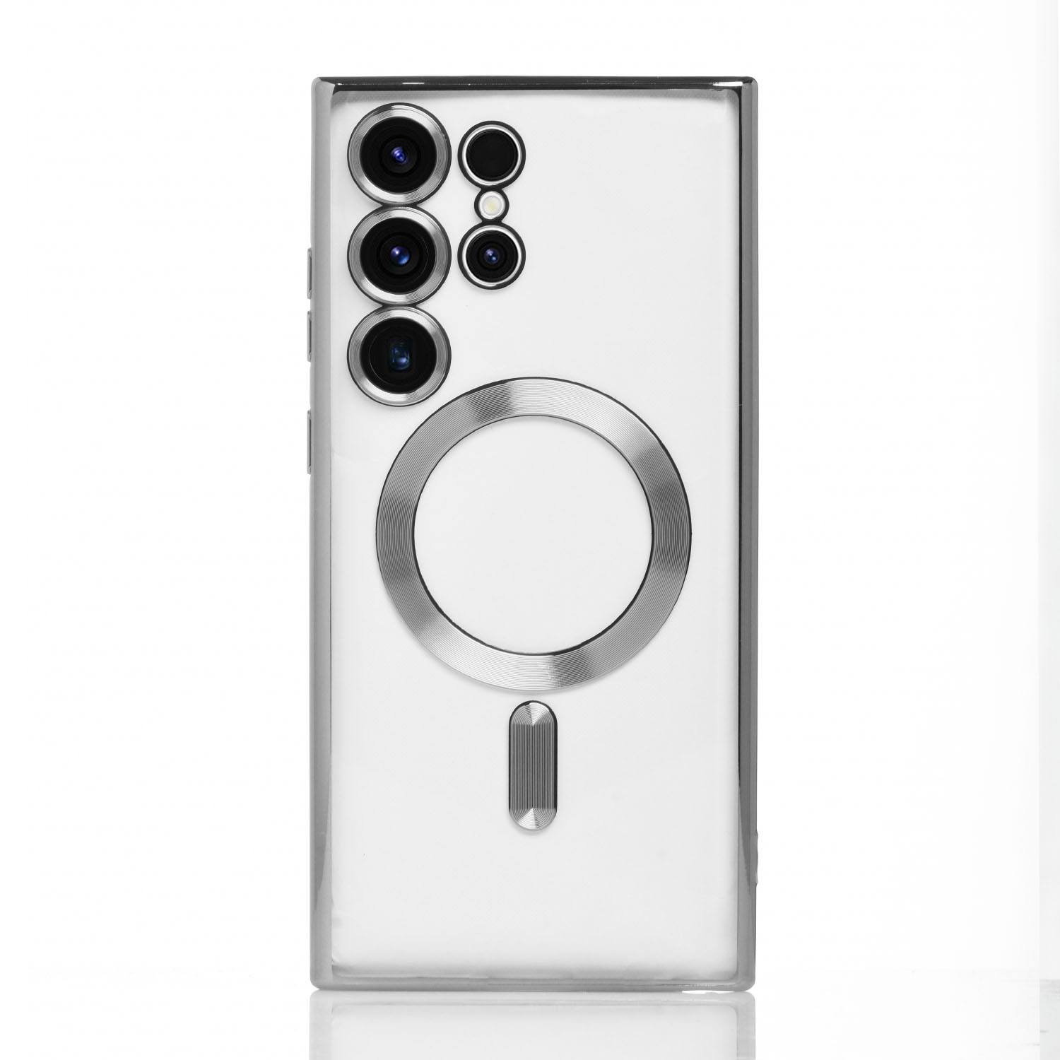 Maskica za Samsung Galaxy S25 Ultra "Magnet Transparent Case" - Srebrna Maskica za Samsung Galaxy S25 Ultra "Magnet Transparent Case" - Srebrna