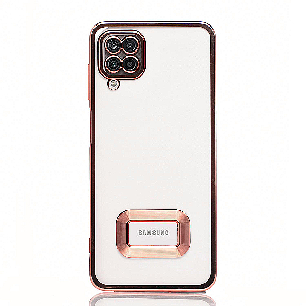 Maskica za Samsung Galaxy A12 "Elegant Transparent Case" - Roza