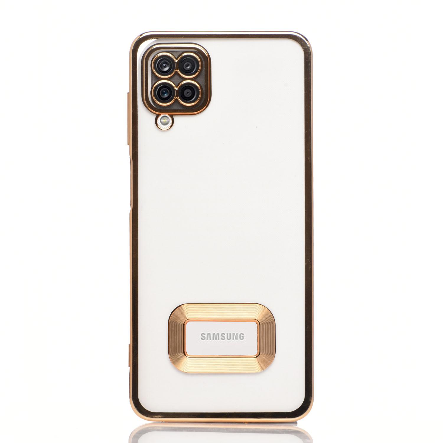 Maskica za Samsung Galaxy A12 "Elegant Transparent Case" - Zlatna Maskica za Samsung Galaxy A12 "Elegant Transparent Case" - Zlatna