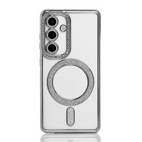 Maskica za Samsung Galaxy A25 / A24 4G "Diamond Magnet Case" - Srebrna Maskica za Samsung Galaxy A25 / A24 4G "Diamond Magnet Case" - Srebrna