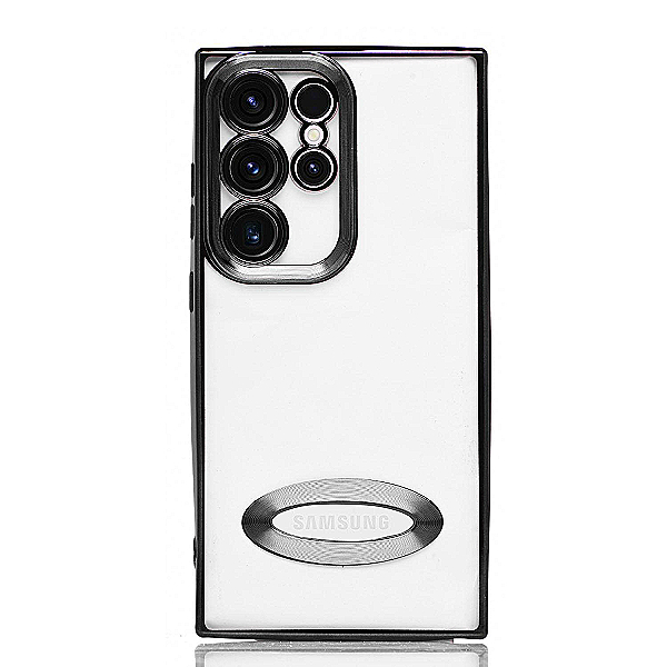Maskica za Samsung Galaxy S24 Ultra "Elegant Transparent Case" - Crna