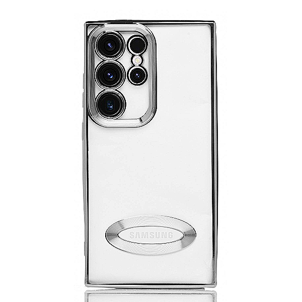 Maskica za Samsung Galaxy S24 Ultra "Elegant Transparent Case" - Srebrna