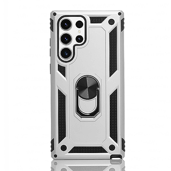 Maskica za Samsung Galaxy S22 Ultra "Men Of Steel" - Metalik srebrna