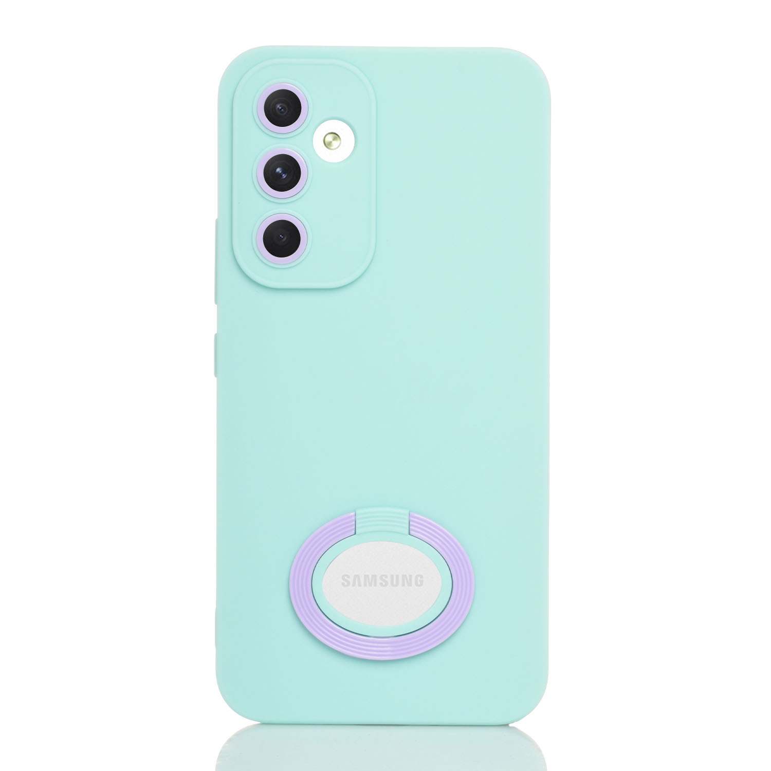 Maskica za Samsung Galaxy A14 "Ring Color Case" - Zelena / ljubičasta