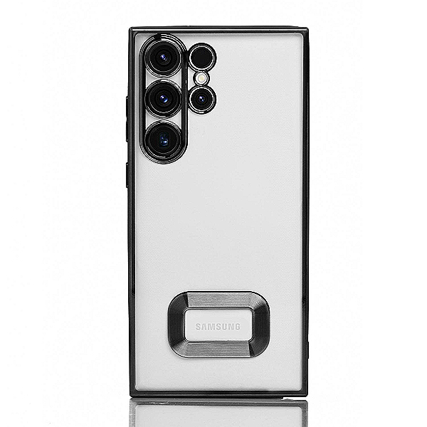 Maskica za Samsung Galaxy S23 Ultra "Elegant Transparent Case" - Crna