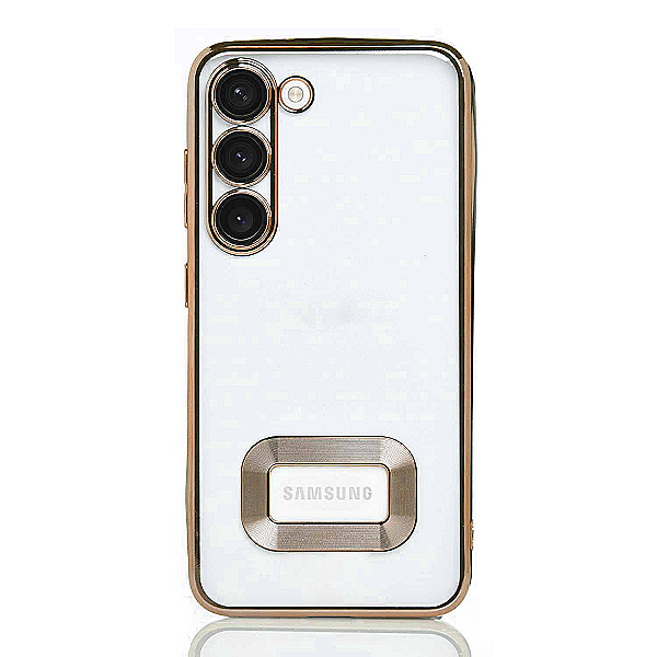 Maskica za Samsung Galaxy S23 "Elegant Transparent Case" - Zlatna