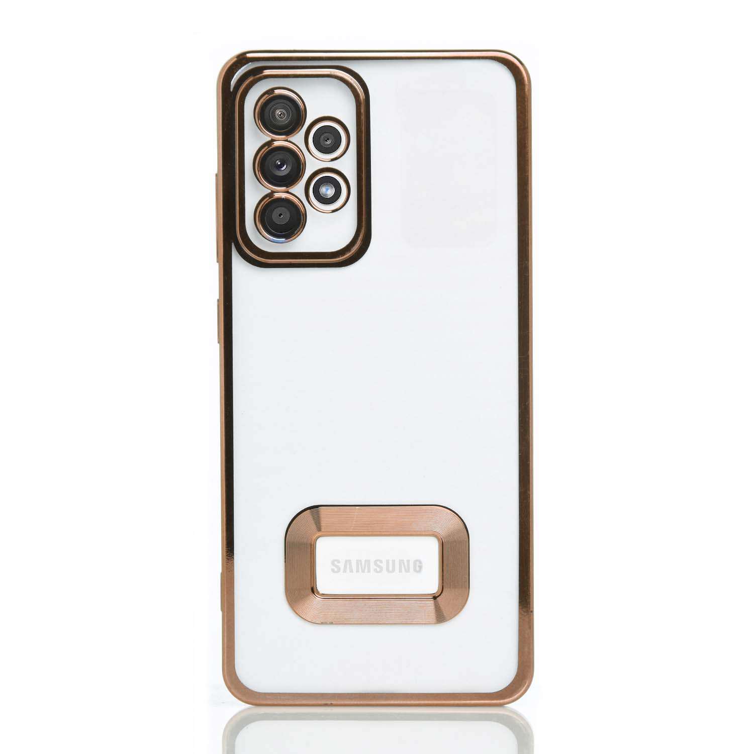 Maskica za Samsung Galaxy A52 / A52s "Elegant Transparent Case" - Zlatna Maskica za Samsung Galaxy A52 / A52s "Elegant Transparent Case" - Zlatna