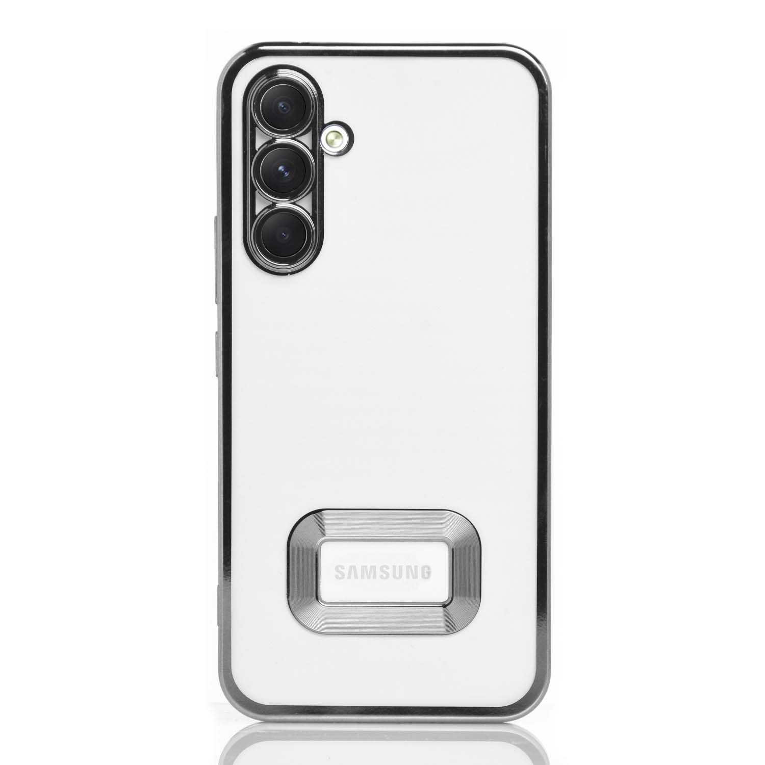 Maskica za Samsung Galaxy A34 5G "Elegant Transparent Case" - Srebrna