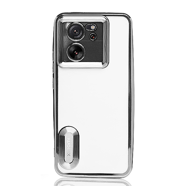 Maskica za Xiaomi 13T / 13T Pro "Elegant Transparent Case" - Srebrna