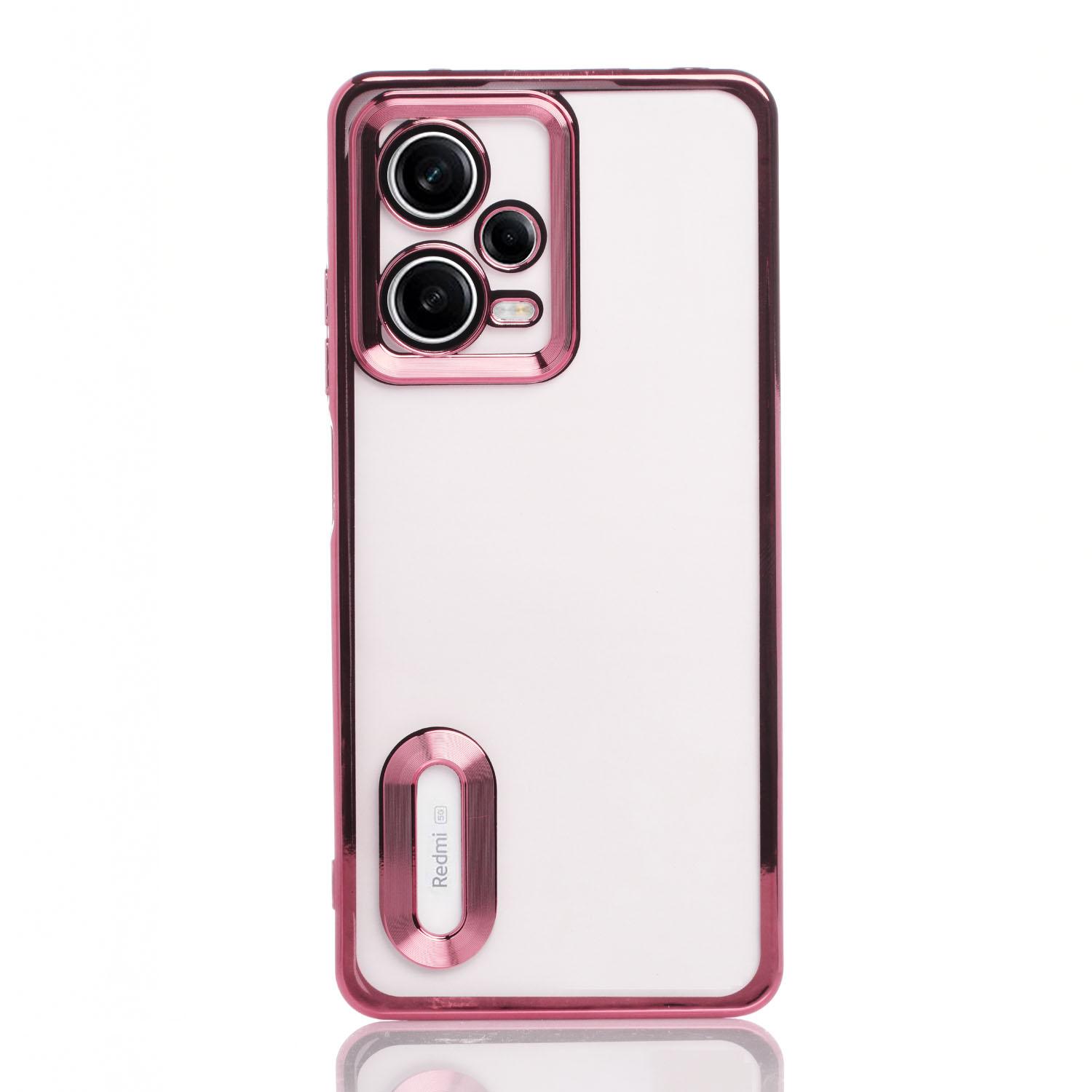 Maskica za Xiaomi Redmi Note 12 (5G) / Poco X5 (5G) "Elegant Transparent Case" - Roza