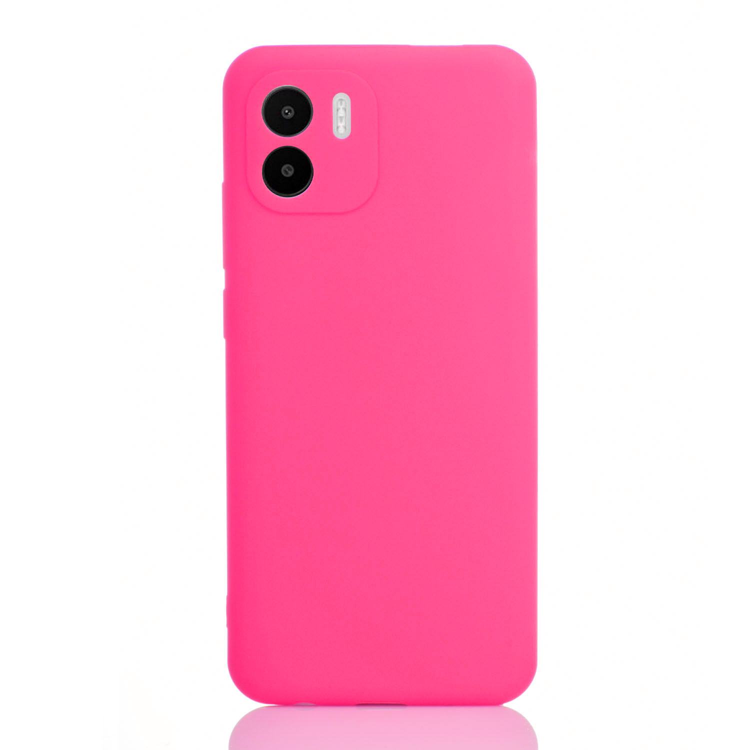 Maskica za Xiaomi Redmi A1 / A2 "One Color Rhapsody" - Fluoroscentno roza